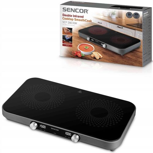 Kuchenka elektryczna przenośna ceramiczna 3500W 2 PALNIKI Sencor SCP na Arena.pl