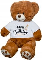 PLUSZOWY MIŚ brązowy z koszulką personalizowany prezent na urodziny HAFT