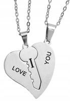 Naszyjnik best friends Serce klucz Przyjaźni 2szt  X37_A