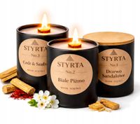 Zestaw 3 świec sojowych Styrta No.14 - kolekcja zapachów premium