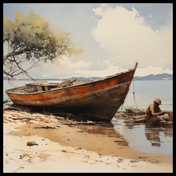 Plakat 80x80cm Spokój Przybrzeża zdjęcie 2