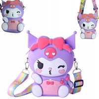 2 x Silikonowa Torebka Kuromi Sanrio Z PASKIEM NA RAMIE ANIME KWAI STYL FIO