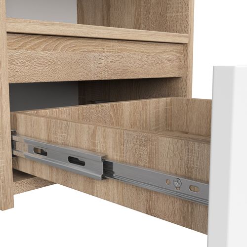 Szafka nocna CL1 40 cm 1 szuflada - dąb sonoma-biała na Arena.pl