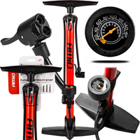 Pompka Podłogowa Do KÓŁ Powietrza Metalowa Stacjonarna Rower Z MANOMETREM