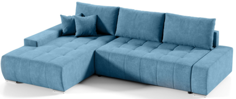 Niebieski Narożnik z Funkcją Spania 265x185 cm VERONA IT - Różne Kolory zdjęcie 1