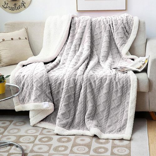 GRUBY KOC NARZUTA NA ŁÓŻKO WARKOCZ BARANEK 150x200 PUSZYSTY CIEPŁY MIĘKKI na Arena.pl