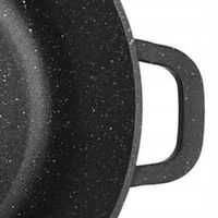 DUŻY GARNEK MARMUROWY GŁĘBOKI Z POKRYWKĄ DO ROSOŁU XXL 24 cm 6.2L