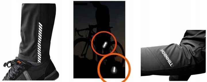 Spodnie Rowerowe Techno Wiatroszczelne Membrana Wind i Soft Kieszenie zdjęcie 8