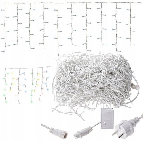 LAMPKI CHOINKOWE SOPLE 100 LED KURTYNA BIAŁE ZIMNE 5M FLASH na Arena.pl