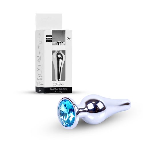 plug-jewellery silver butt plug- light blue na Arena.pl