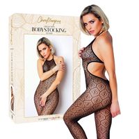 Bodystocking siateczkowe. Wycięcia na plecach.