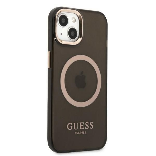 Guess GUHMP13MHTCMK iPhone 13 6,1" czarny/black hard case Gold Outline zdjęcie 4