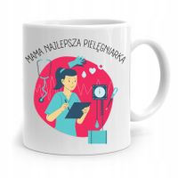 Kubek Prezent Dla Mamy Matki Mama Pielęgniarka Z Nadrukiem Ze Zdjęciem