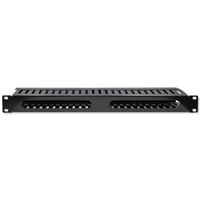 Qoltec Solidny stalowy Organizer kabli do szaf RACK 19" 24 porty 1U