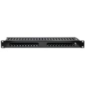 Qoltec Solidny stalowy Organizer kabli do szaf RACK 19" 24 porty 1U