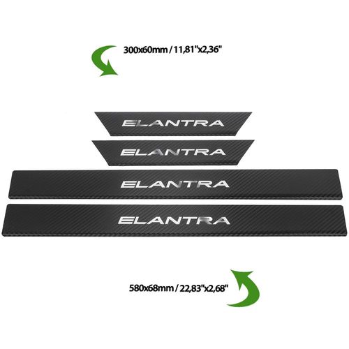 Listwa progowa HYUNDAI ELANTRA MK6 Stal nierdzewna 304 carbon 4szt na Arena.pl