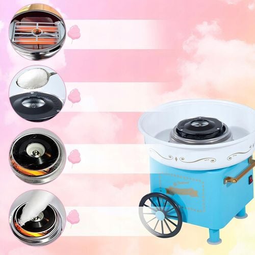 MASZYNA DO WATY CUKROWEJ DOMOWA WATA CUKROWA MASZYNKA WÓZEK + PATYCZKI na Arena.pl