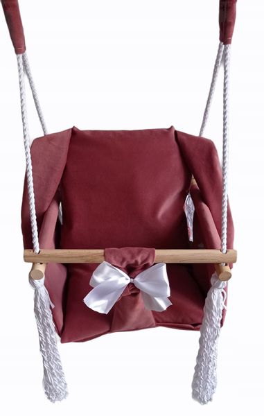 HUŚTAWKA DLA DZIECI miś BORDOWY dom pokojowa ogród zdjęcie 5