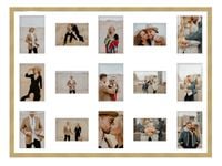 Ramka na 15 zdjęć Hekla 60x80x15 MDF galeria złoty 1szt.