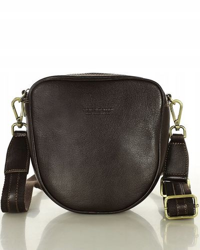 Torebka listonoszka NA SZEROKIM PASKU skórzana dwie komory Marco Mazzini na Arena.pl