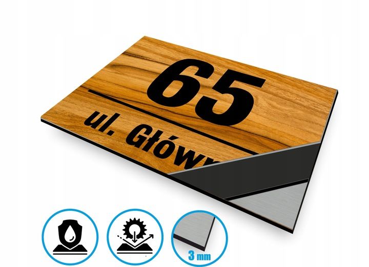Tabliczka Tablica ADRESOWA ALUMINIOWA Numer domu zdjęcie 3