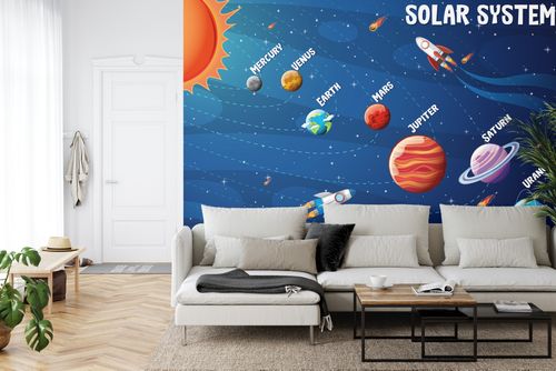 Fototapeta Infografika Układu Słonecznego Vinyl Gładki 315x210 na Arena.pl