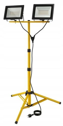 Halogen LED Statyw Budowlany Naświetlacz 2X 100W + Przewód Zestaw na Arena.pl