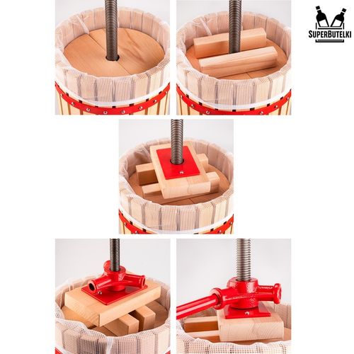 PRASA ŚRUBOWA RĘCZNA do OWOCÓW WINA SOKÓW OLIWY 18 L WYCISKARKA na Arena.pl