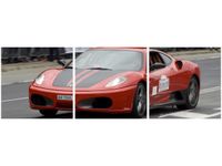 70 90CM OBRAZ 3 ELEM CZERWONY SAMOCHÓD SPORTOWY ŚCIENNY DRUK PŁÓTNO