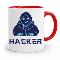 Kubek Czerwony Informatyka Programisty Hacker Z Nadrukiem Ze Zdjęciem