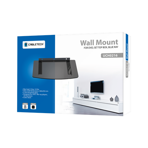 Uchwyt ścienny do odtwarzaczy DVD i dekoderów max 8kg Cabletech na Arena.pl