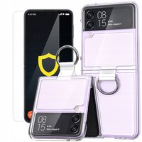 ETUI CASE DO GALAXY Z FLIP 4 CLEAR RING + FOLIA