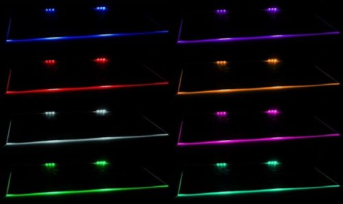 4pkt klips LED RGB do półki szklanej CAŁY ZESTAW Kabel Czarny na Arena.pl