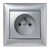 VALENA Gniazdo pojedyncze 2P+Z 16A-250V~ ALUMINIUM Legrand 770196