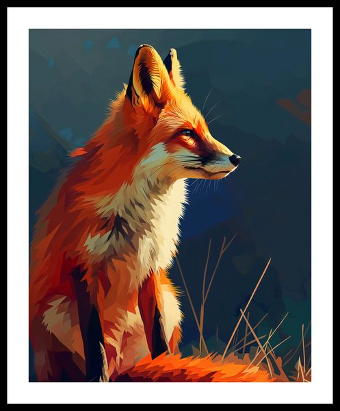 Plakat 40x50cm Spojrzenie Lisicy zdjęcie 3