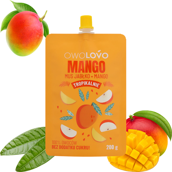 OWOLOVO Mango Mus jabłko mango 200 g zdjęcie 1