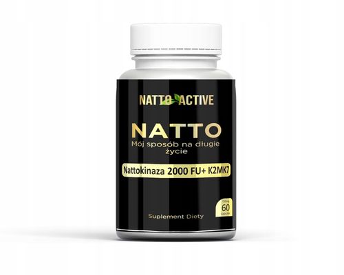 Natto Active Nattokinaza 100 mg 2000 FU witamina K2 MK7 – 60 kapsułek na Arena.pl