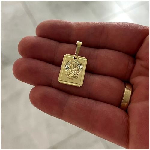 ZŁOTY MĘSKI MEDALIK MATKA BOSKA CZĘSTOCHOWSKA, SREBRO PRÓBA 925 POZŁACANY na Arena.pl