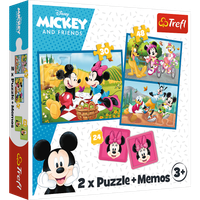 Puzzle - 2w1 + memos - Poznaj bohaterów Disney Trefl 93344