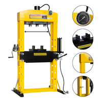 Prasa hydrauliczna warsztatowa 75 ton 75T pneumatyczno ręczna ruchomy tłok