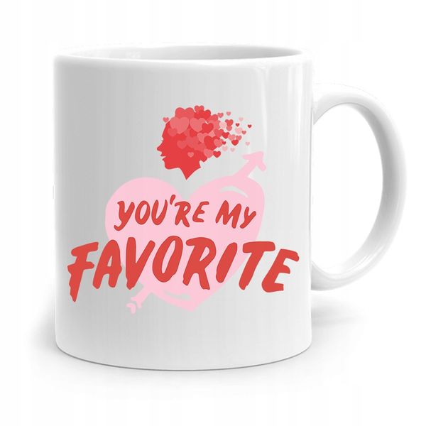 Kubek Prezent Na Walentynki You're My Favorite Z Nadrukiem Ze Zdjęciem zdjęcie 1