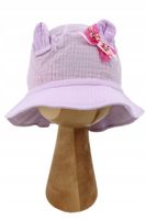 KAPELUSZ DLA DZIEWCZYNKI LETNI SŁONECZNY KAPELUSZ DZIECIĘCY BAWEŁNA MUŚLIN