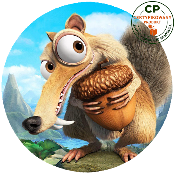 Opłatek na tort Madagaskar - Scrat zdjęcie 1