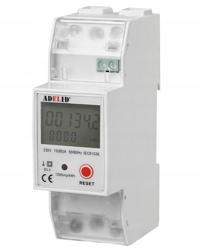 LICZNIK JEDNOFAZOWY ENERGII PRĄDU 10(80)A 1F na Arena.pl