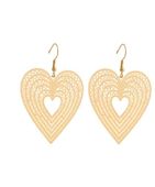 kolczyki, wiszące, ażurowe , lekkie serce 141