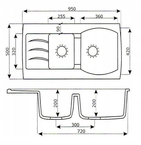ZLEW ZLEWOZMYWAK GRANIT 8 kolorów 95x50 + SYFON na Arena.pl