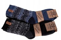 6 par SKARPETY SKARPETKI MĘSKIE CIEPŁE GRUBE WEŁNIANE TERMO ZIMOWE 43-46