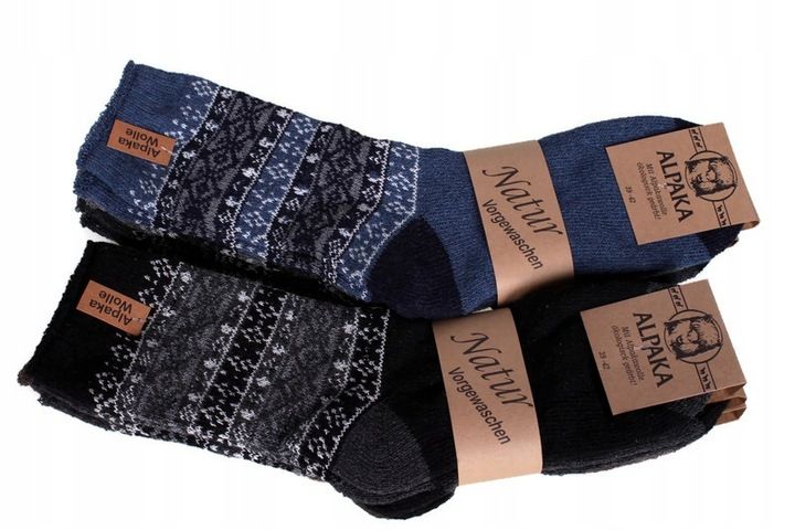 6 par SKARPETY SKARPETKI MĘSKIE CIEPŁE GRUBE WEŁNIANE TERMO ZIMOWE 43-46 zdjęcie 1