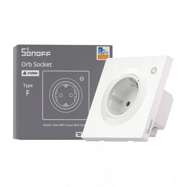 Sonoff WS01TPF-E WiFi Matter Inteligentne Gniazdko Ścienne Typ F Schuko 16A zdjęcie 1