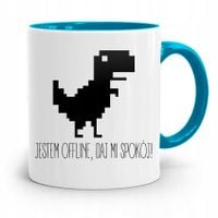 Kubek Błękitny Informatyka Jestem Offline Prezent Z Nadrukiem Ze Zdjęciem